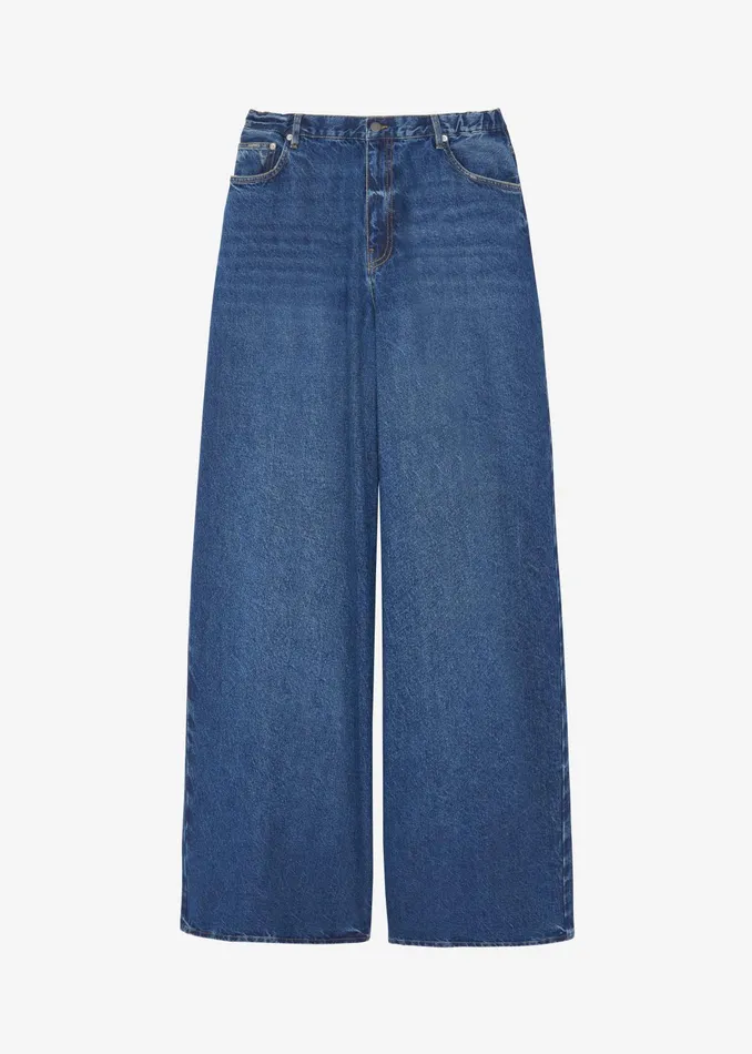The Frankie Shop Bottoms Women Sasha Wide Leg Jeans 8211 Dark Blue