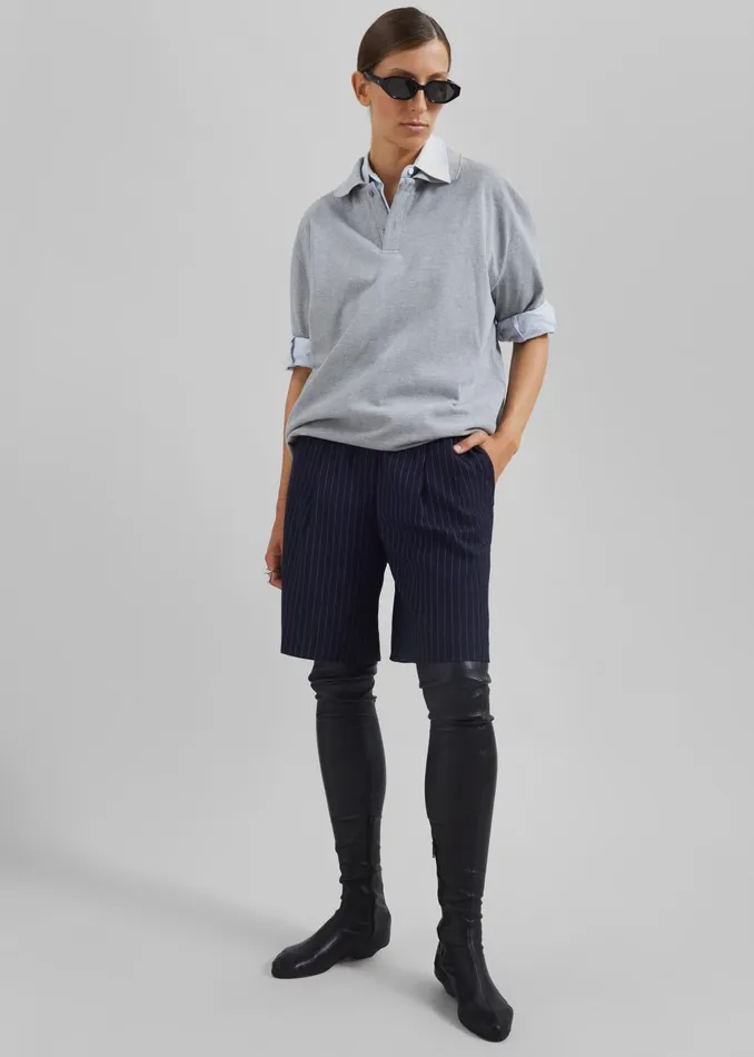 The Frankie Shop Bottoms Women Sava Bermuda Shorts 8211 NavyWhite Stripe