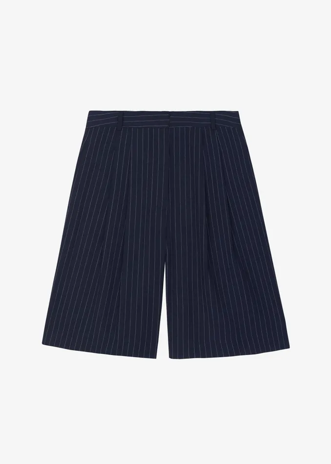 The Frankie Shop Bottoms Women Sava Bermuda Shorts 8211 NavyWhite Stripe