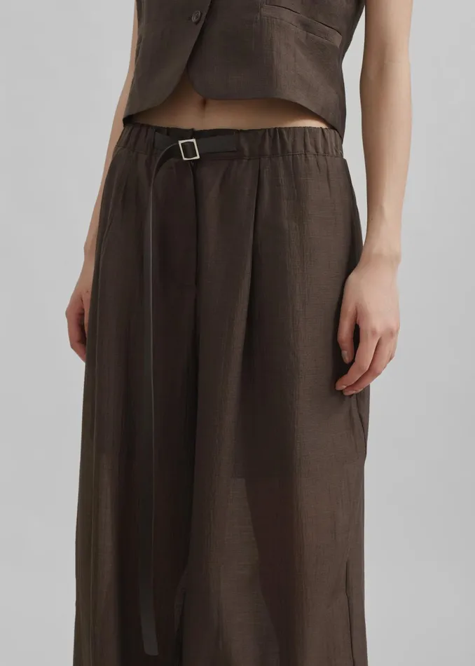 The Frankie Shop Bottoms Women Selene Trousers 8211 Chocolate
