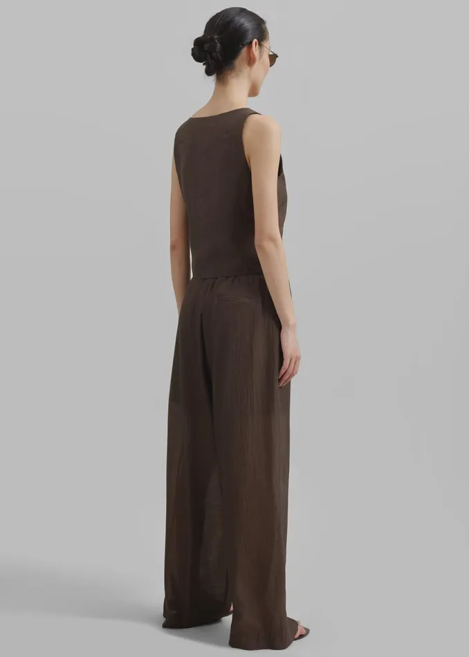 The Frankie Shop Bottoms Women Selene Trousers 8211 Chocolate
