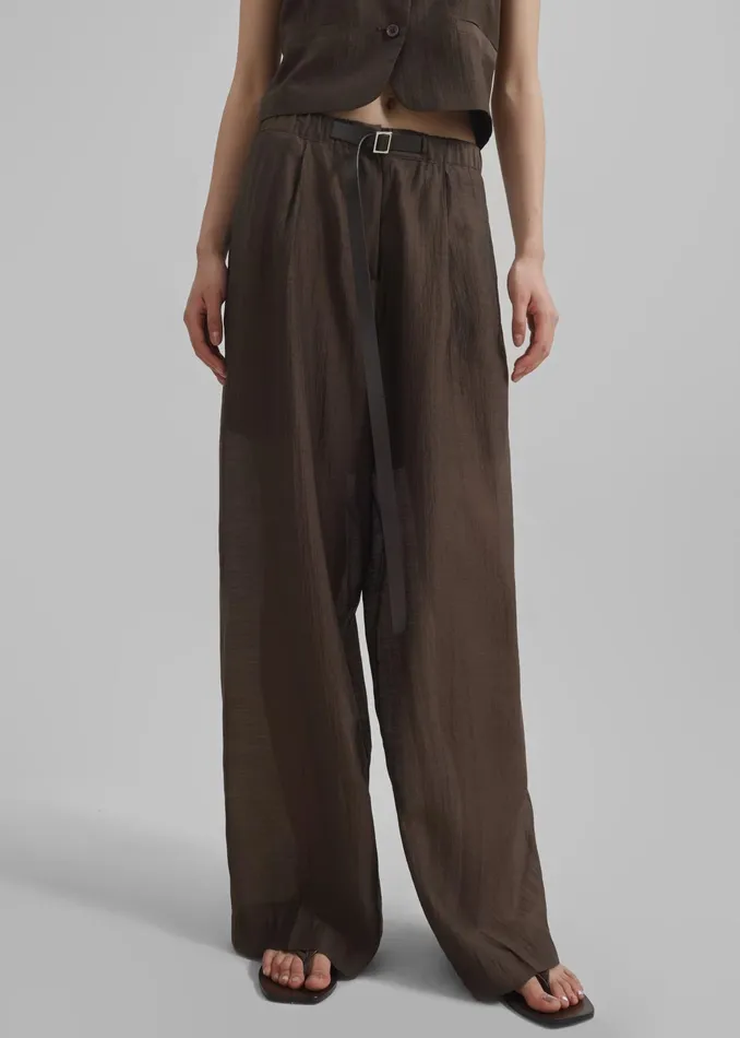 The Frankie Shop Bottoms Women Selene Trousers 8211 Chocolate