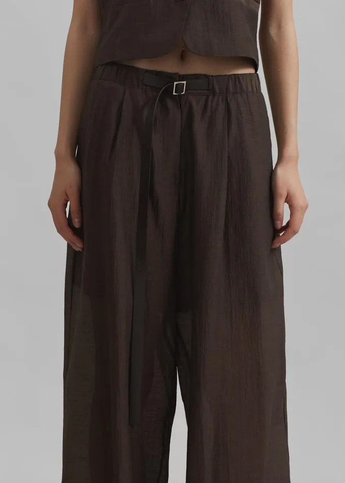 The Frankie Shop Bottoms Women Selene Trousers 8211 Chocolate