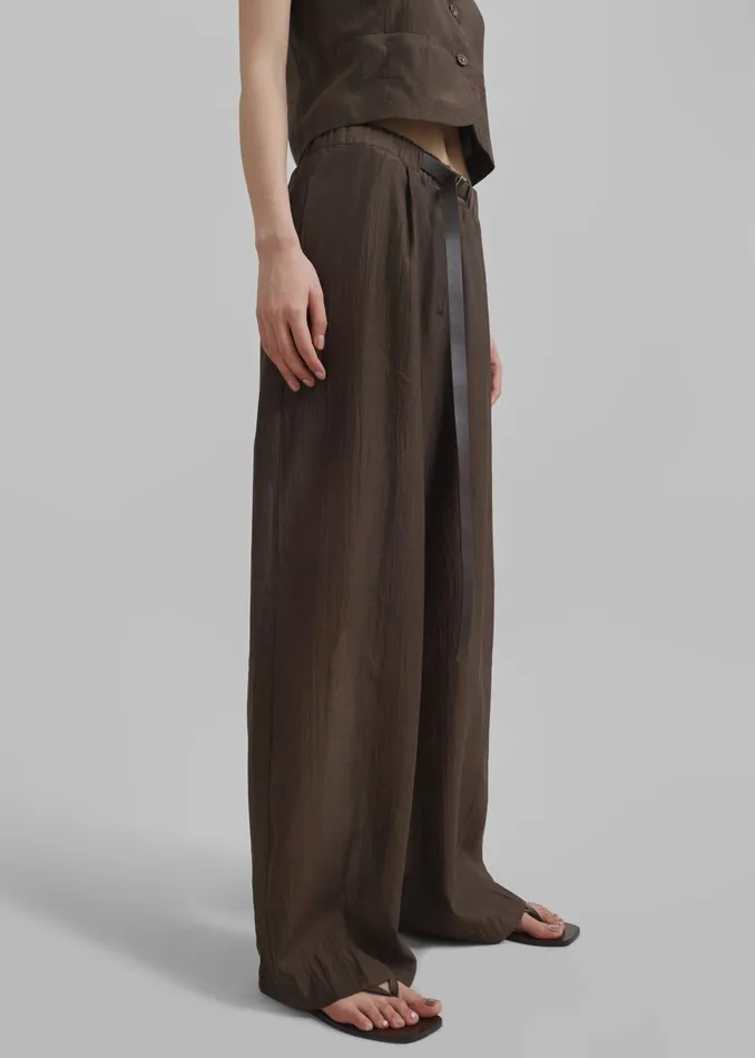 The Frankie Shop Bottoms Women Selene Trousers 8211 Chocolate