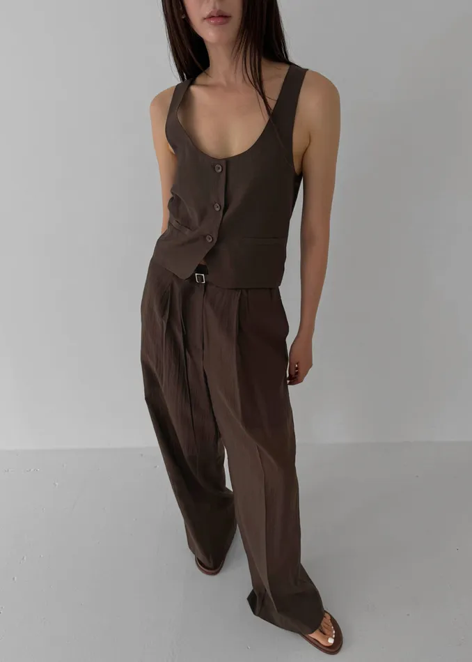 The Frankie Shop Bottoms Women Selene Trousers 8211 Chocolate