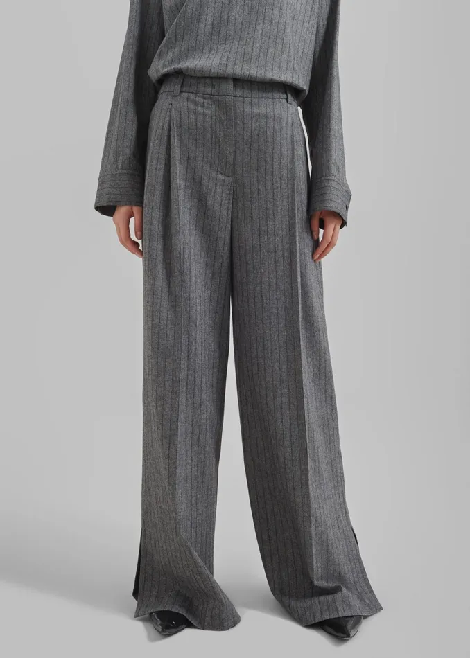 The Frankie Shop Bottoms Women The Garment Tilda Pants 8211 GreyBlack Stripe