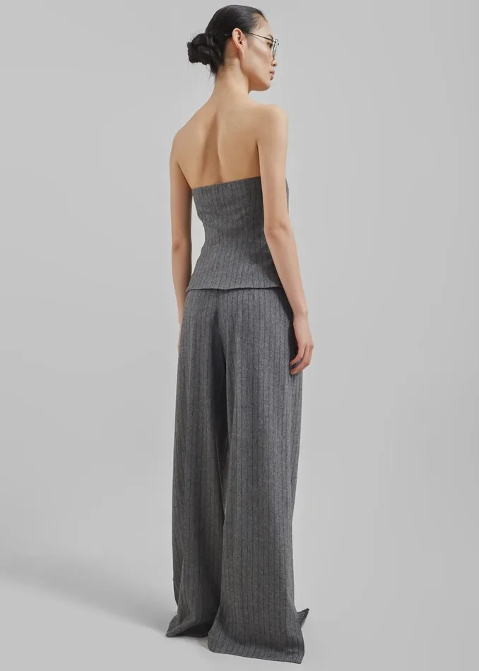 The Frankie Shop Bottoms Women The Garment Tilda Pants 8211 GreyBlack Stripe