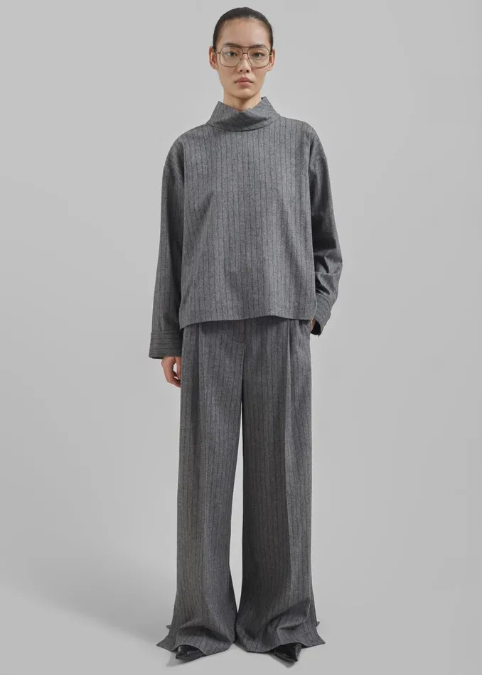 The Frankie Shop Bottoms Women The Garment Tilda Pants 8211 GreyBlack Stripe