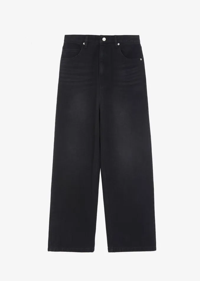The Frankie Shop Bottoms Women William Denim Pants 8211 Black Wash