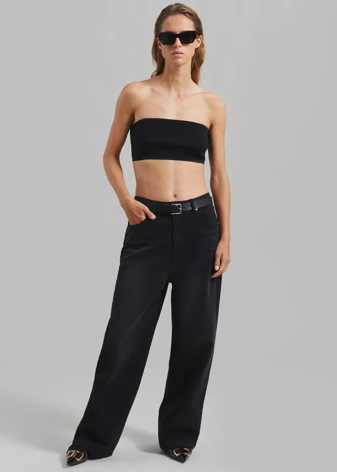 The Frankie Shop Bottoms Women William Denim Pants 8211 Black Wash