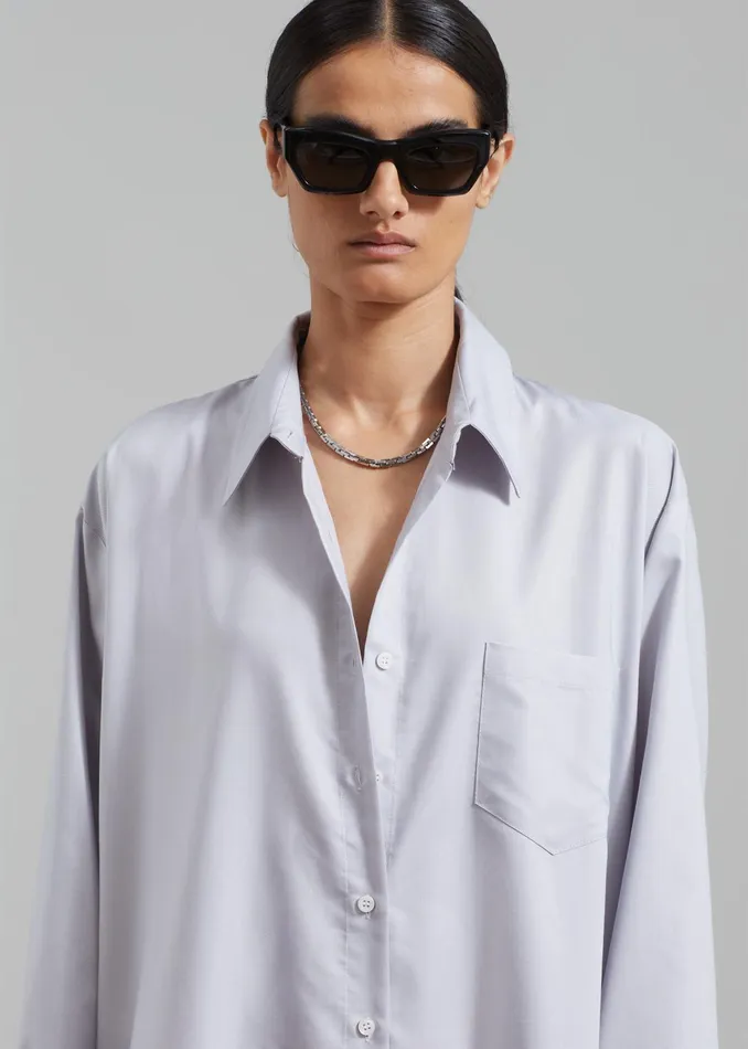 The Frankie Shop Dresses Women Avery Shirt Dress 8211 Grey