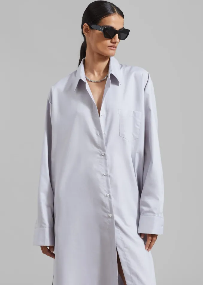 The Frankie Shop Dresses Women Avery Shirt Dress 8211 Grey