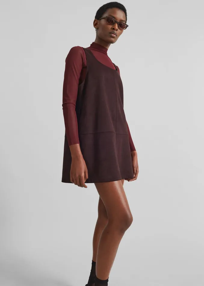 The Frankie Shop Dresses Women Kildare Faux Suede Dress 8211 Plum