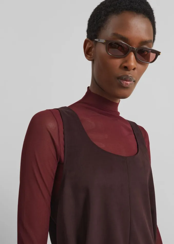 The Frankie Shop Dresses Women Kildare Faux Suede Dress 8211 Plum