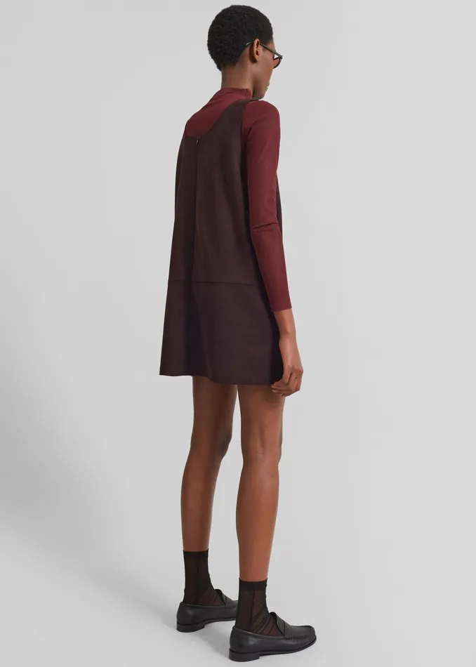 The Frankie Shop Dresses Women Kildare Faux Suede Dress 8211 Plum