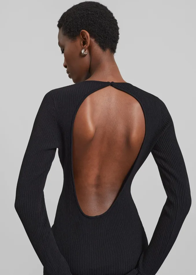 The Frankie Shop Dresses Women Rotate Knit Mini Cutout Dress 8211 Black