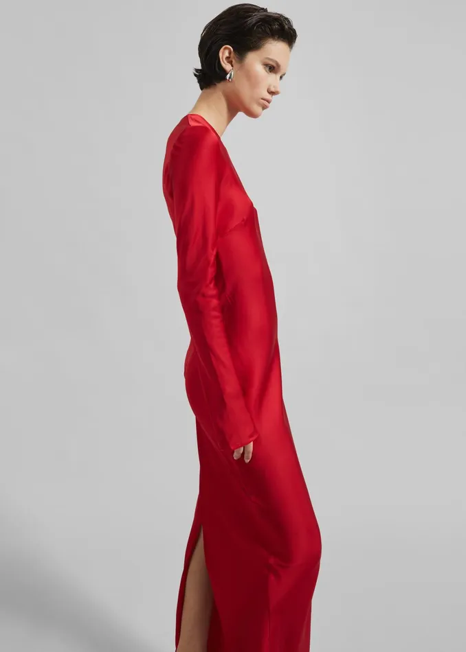 The Frankie Shop Dresses Women Samse Samse Saalina Dress 8211 Scarlet Sage