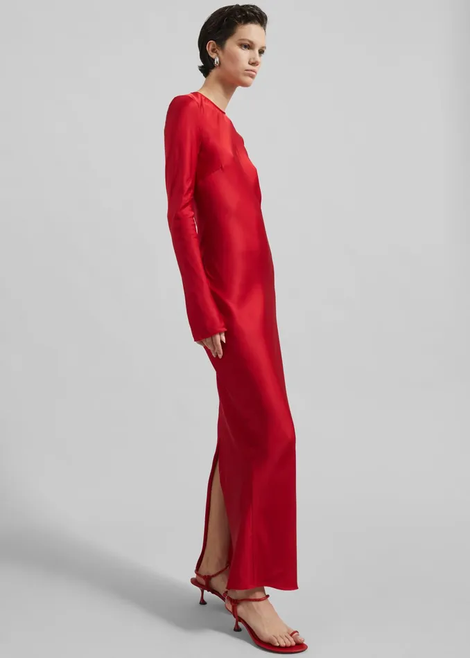 The Frankie Shop Dresses Women Samse Samse Saalina Dress 8211 Scarlet Sage