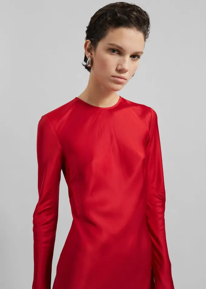 The Frankie Shop Dresses Women Samse Samse Saalina Dress 8211 Scarlet Sage