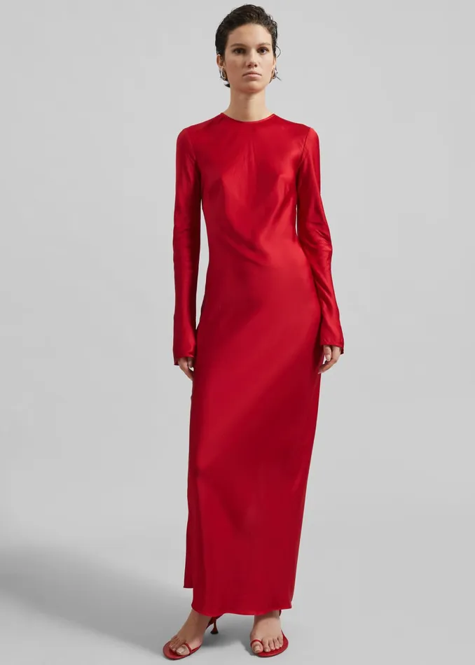 The Frankie Shop Dresses Women Samse Samse Saalina Dress 8211 Scarlet Sage