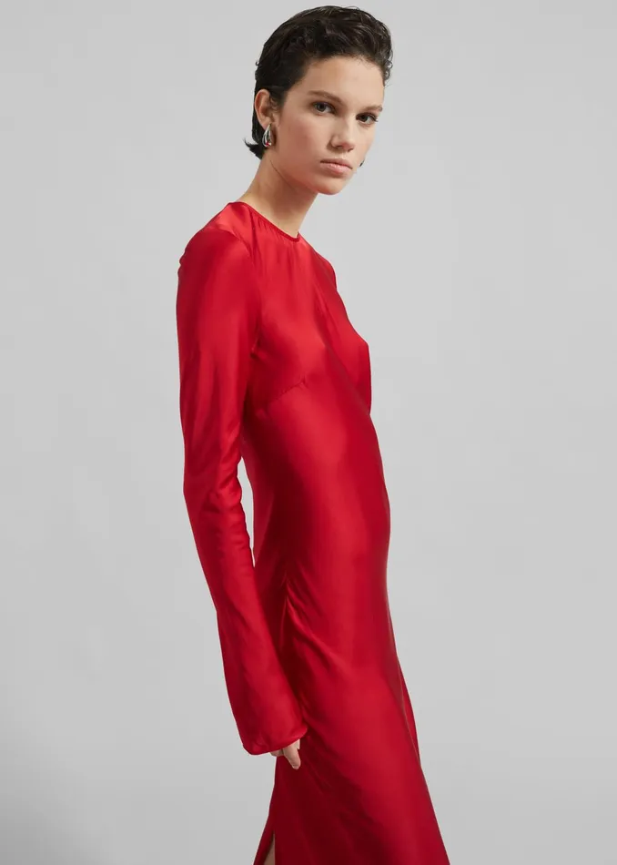 The Frankie Shop Dresses Women Samse Samse Saalina Dress 8211 Scarlet Sage