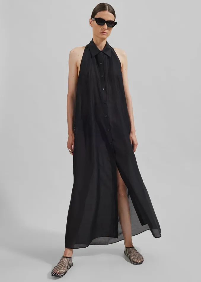 The Frankie Shop Dresses Women Temi Sheer Halter Dress 8211 Black
