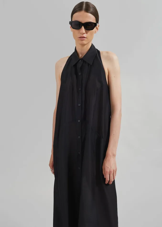 The Frankie Shop Dresses Women Temi Sheer Halter Dress 8211 Black