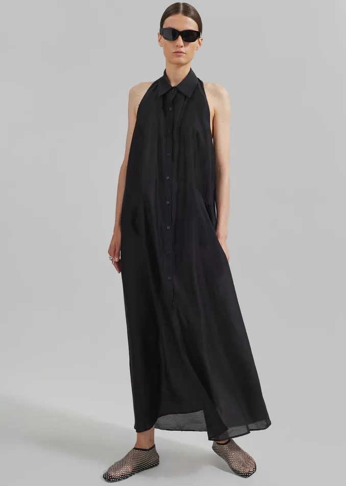 The Frankie Shop Dresses Women Temi Sheer Halter Dress 8211 Black