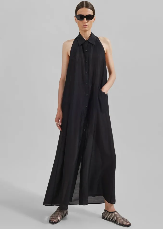 The Frankie Shop Dresses Women Temi Sheer Halter Dress 8211 Black
