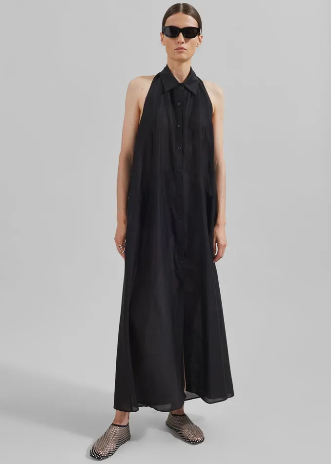 The Frankie Shop Dresses Women Temi Sheer Halter Dress 8211 Black