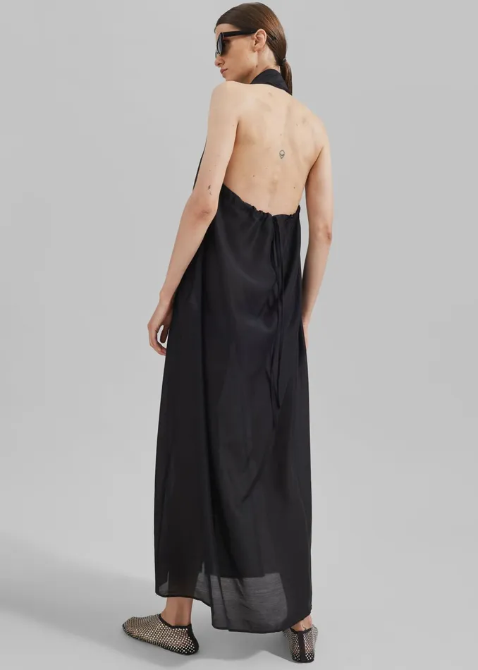 The Frankie Shop Dresses Women Temi Sheer Halter Dress 8211 Black