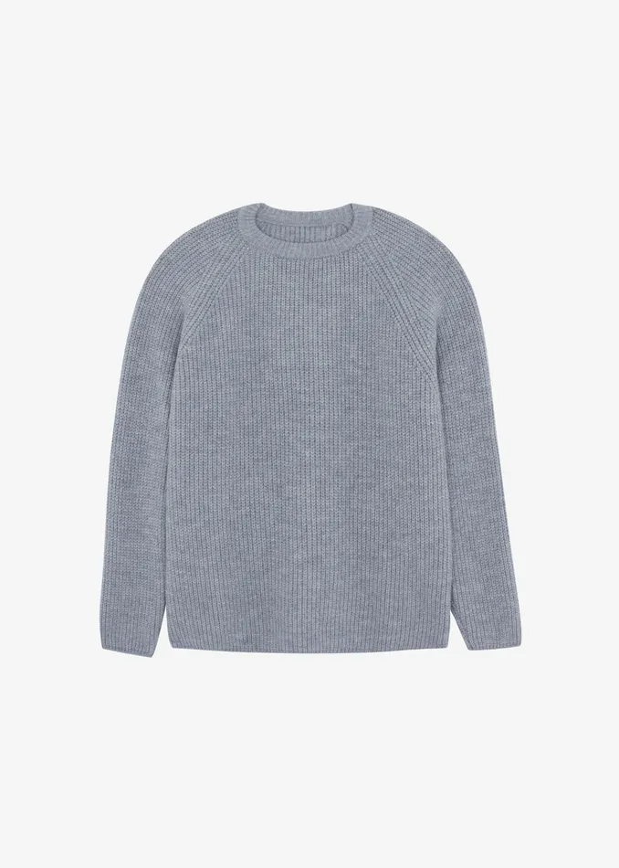 The Frankie Shop Knitwear Men Carter Crew Neck Sweater 8211 Grey