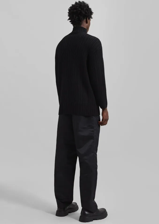 The Frankie Shop Knitwear Men Louis Gabriel Nouchi Mockneck Rib Sweater 8211 Black
