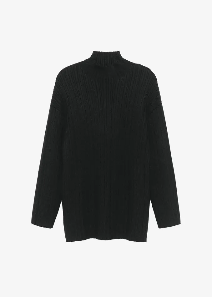 The Frankie Shop Knitwear Men Louis Gabriel Nouchi Mockneck Rib Sweater 8211 Black