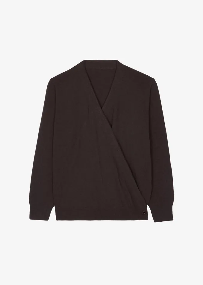 The Frankie Shop Knitwear Women Albi Wrap Cardigan 8211 Brown