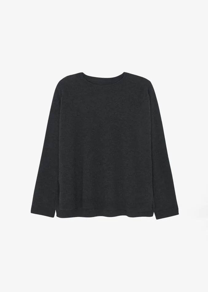 The Frankie Shop Knitwear Women Bellamy Wool Sweater 8211 Charcoal