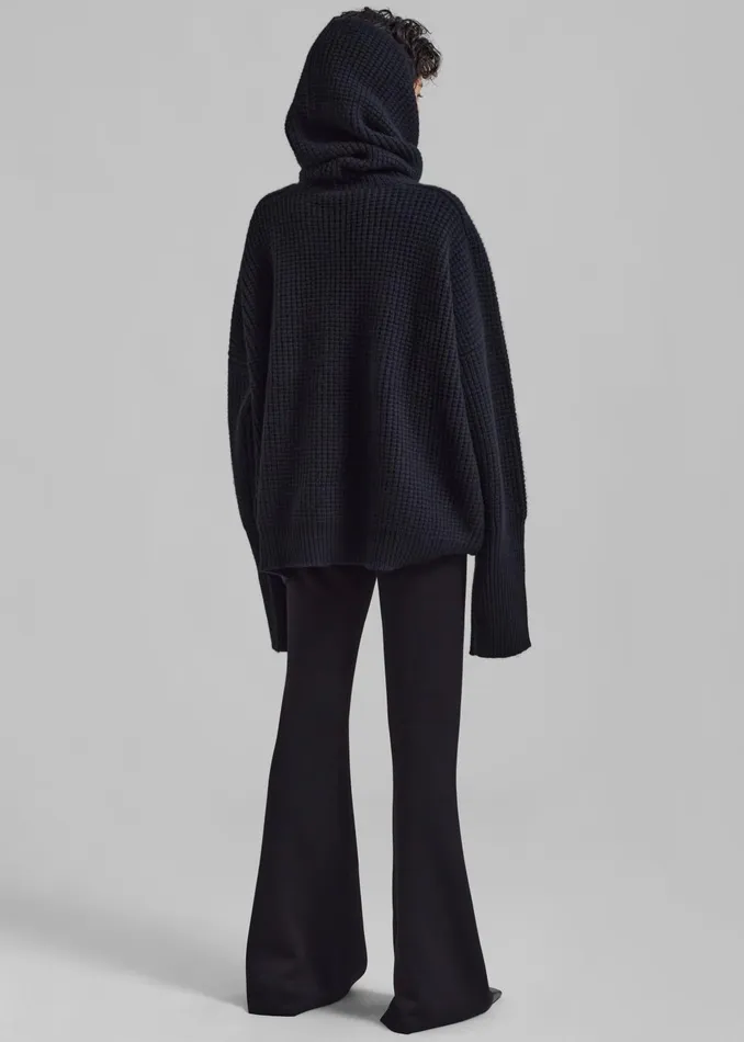 The Frankie Shop Knitwear Women Bex Wool Hooded Turtleneck 8211 Black