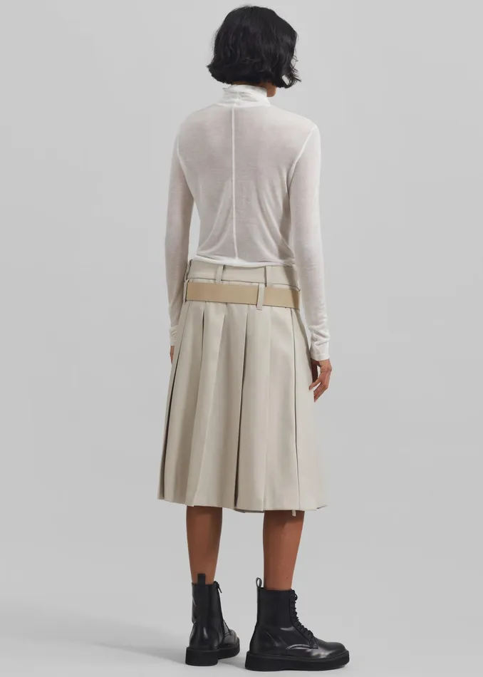 The Frankie Shop Knitwear Women Evren Sheer Turtleneck 8211 White