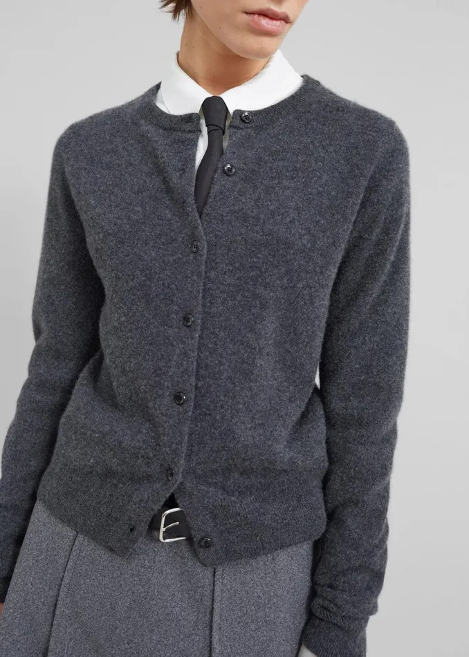 The Frankie Shop Knitwear Women Francesca Cashmere Cardigan 8211 Charcoal