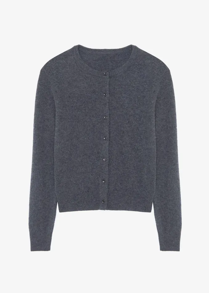 The Frankie Shop Knitwear Women Francesca Cashmere Cardigan 8211 Charcoal