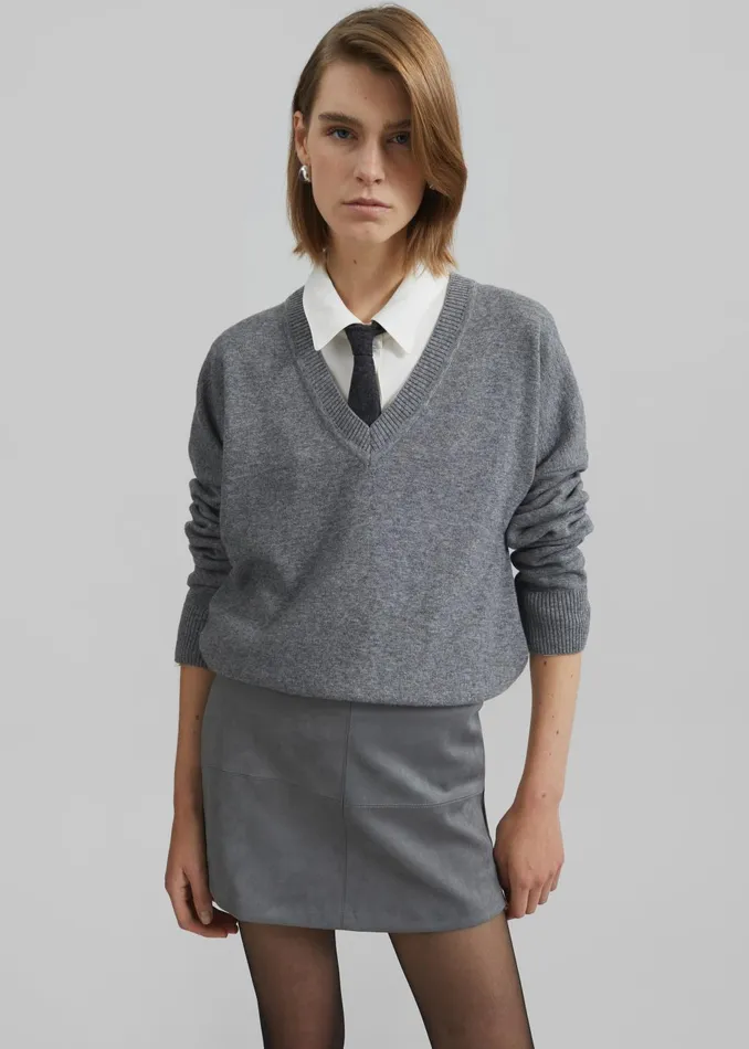 The Frankie Shop Knitwear Women Isha Sweater 8211 Grey