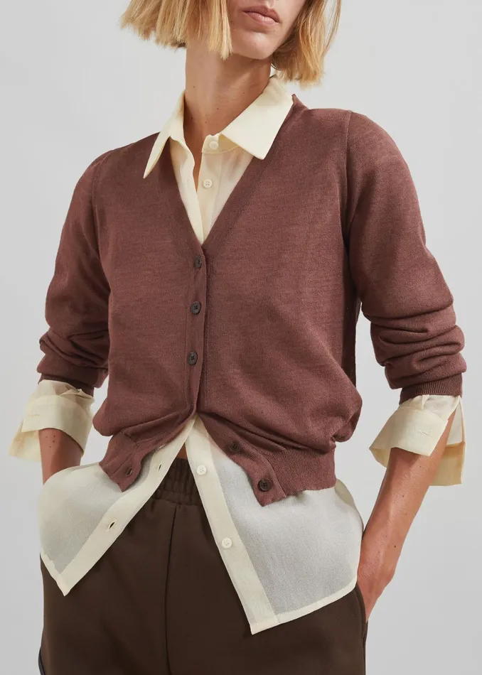 The Frankie Shop Knitwear Women Kyoto Cardigan 8211 Brown