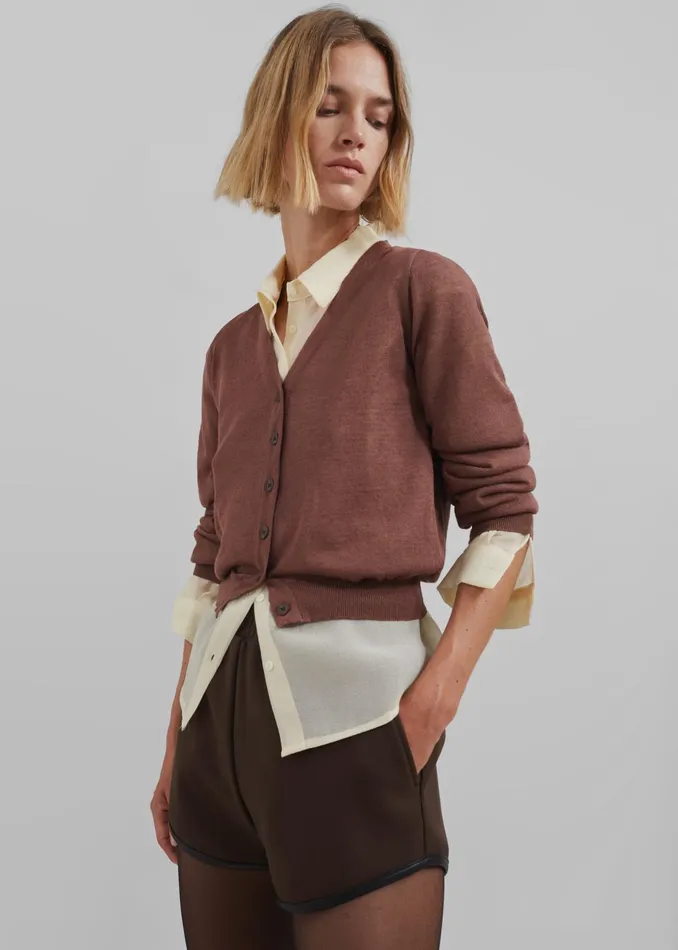 The Frankie Shop Knitwear Women Kyoto Cardigan 8211 Brown