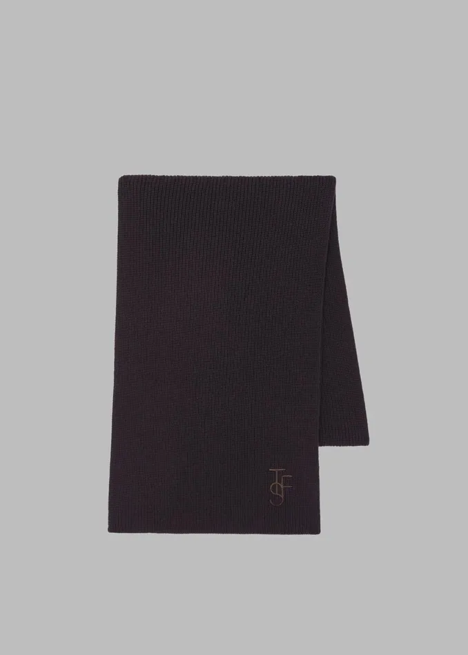 The Frankie Shop Men Colton Wool Scarf 8211 Dark Plum