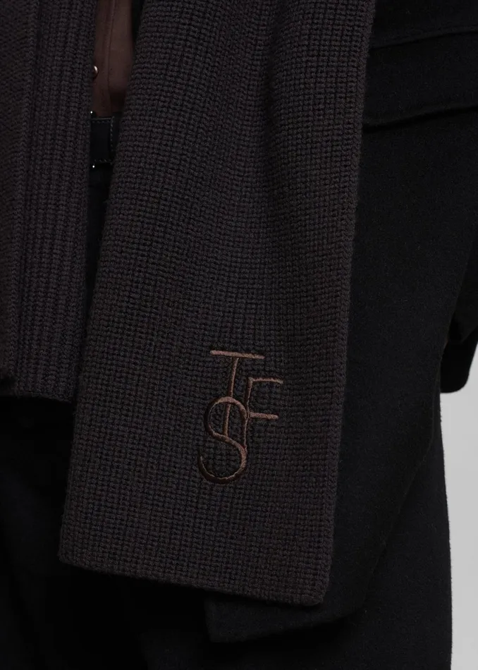 The Frankie Shop Men Colton Wool Scarf 8211 Dark Plum