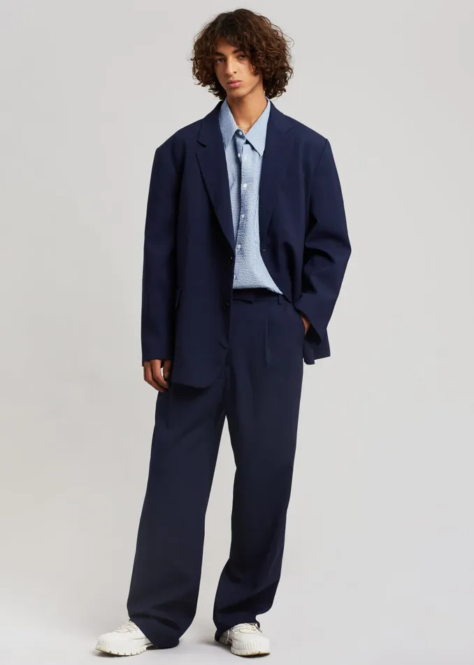 The Frankie Shop Outerwear Men Beo Blazer 8211 Blue