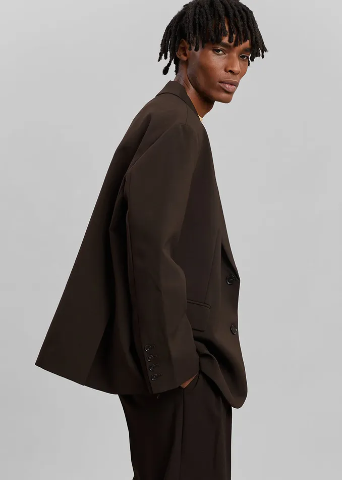 The Frankie Shop Outerwear Men Beo Blazer 8211 Dark Espresso