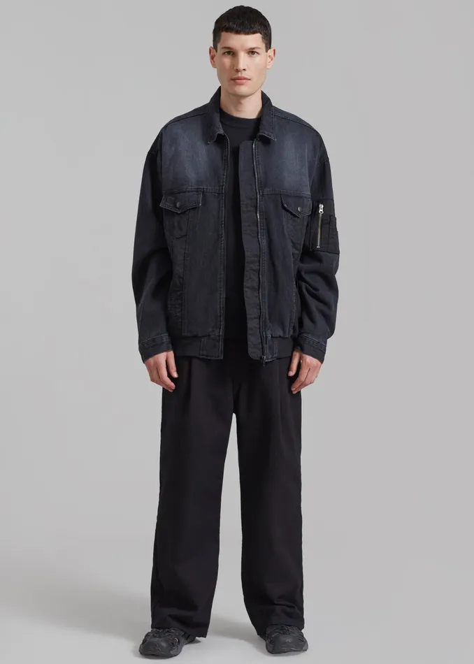 The Frankie Shop Outerwear Men Nash Denim Jacket 8211 Black