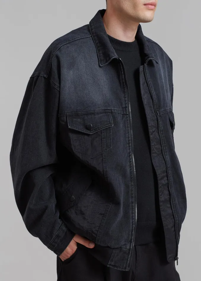 The Frankie Shop Outerwear Men Nash Denim Jacket 8211 Black