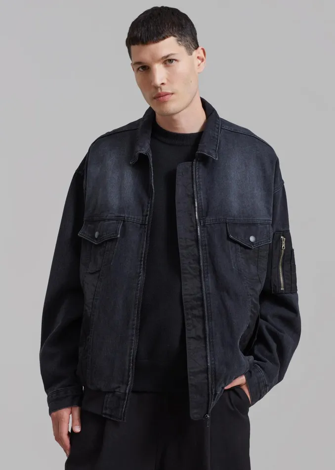 The Frankie Shop Outerwear Men Nash Denim Jacket 8211 Black
